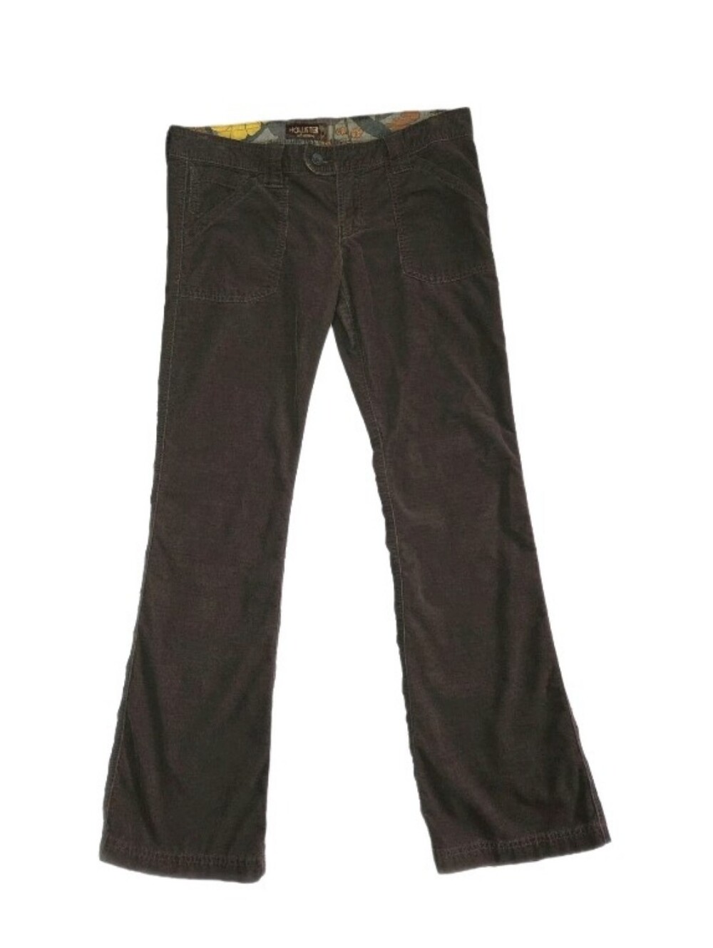 Hollister Surf Company Bootcut Corduroy Pants Vintage Women's Size 7 Brown Y2K